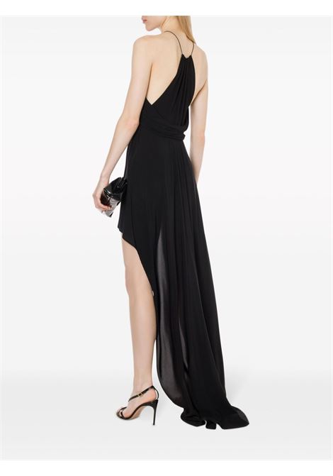 Black halterneck high-low dress Philosophy di Lorenzo Serafini - women PHILOSOPHY DI LORENZO SERAFINI | 041757190555